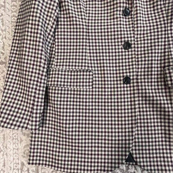 NWOT ASOS Long Line Checked Boy Blazer - Picture 11 of 15